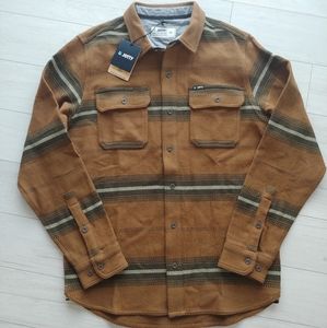 JETTY NEW Horizon Heavyweight Flannel Shirt Olive